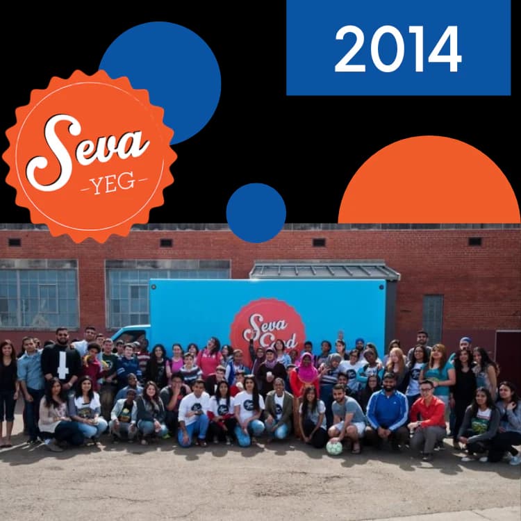 The Seva Food Truck and its volunteers, 2014
